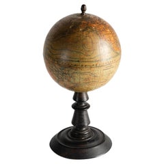Terrestrial Globe on Ebonized Stand, France, Early 20th Century