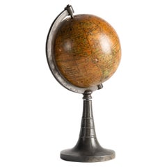 Terrestrial Globe on a Metal Stand, France, Early 20th Century