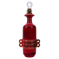 Lampada da tavolo in ceramica fatta a mano, Italia, anni '60