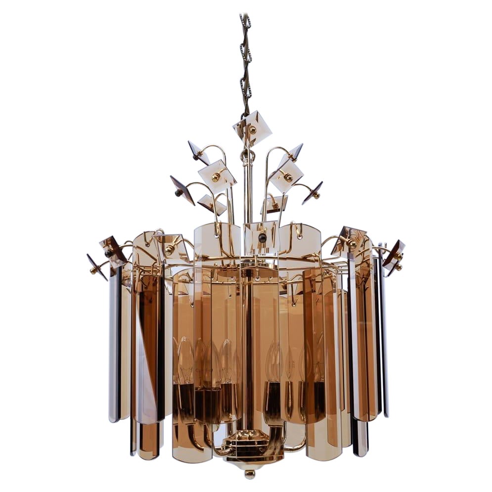 Murano Glass Plates Chandelier, 1960s Italy For Sale