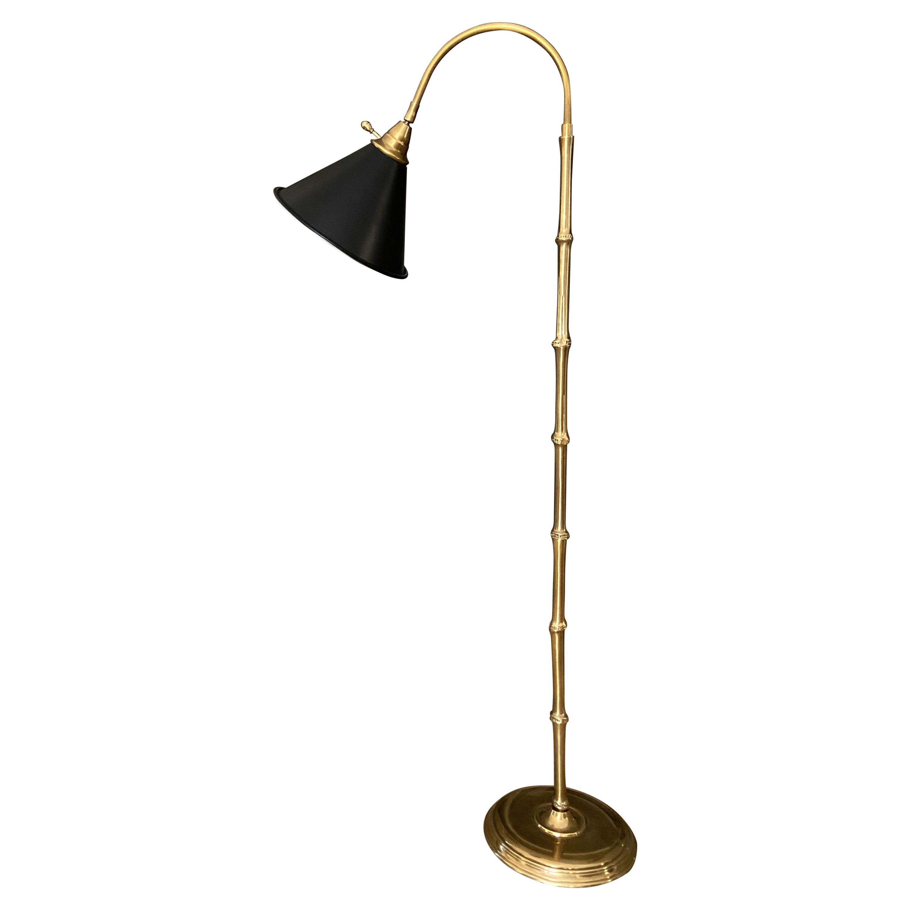 Polished solid brass faux bamboo design floor lamp : On Antique Row - West  Palm Beach - Florida