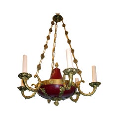 Antique Red Empire Style Chandelier