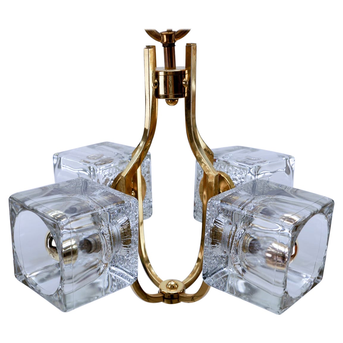 Peill and Putzler Glass Cube Ceiling Lamps, 1960s, Germany For Sale