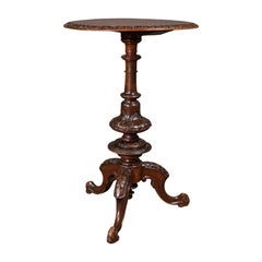 Antique Wine Table, English, Mahogany, Side, Lamp, Occasional, Victorian, C.1860