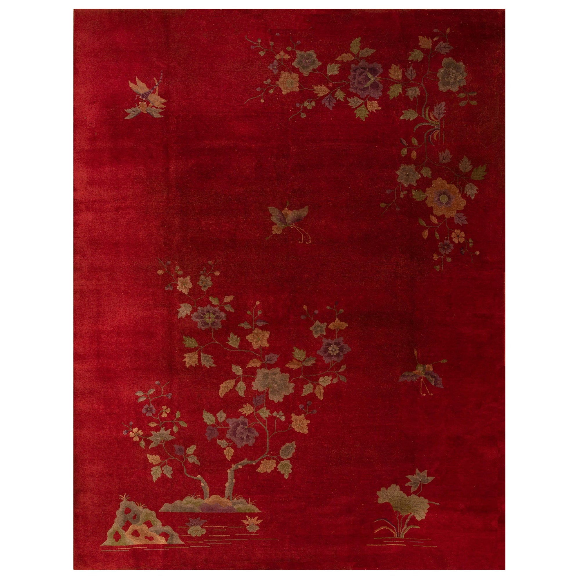 Chinesischer Art-déco-Teppich aus den 1920er Jahren ( 9'' x 12'' - 275 x 365)