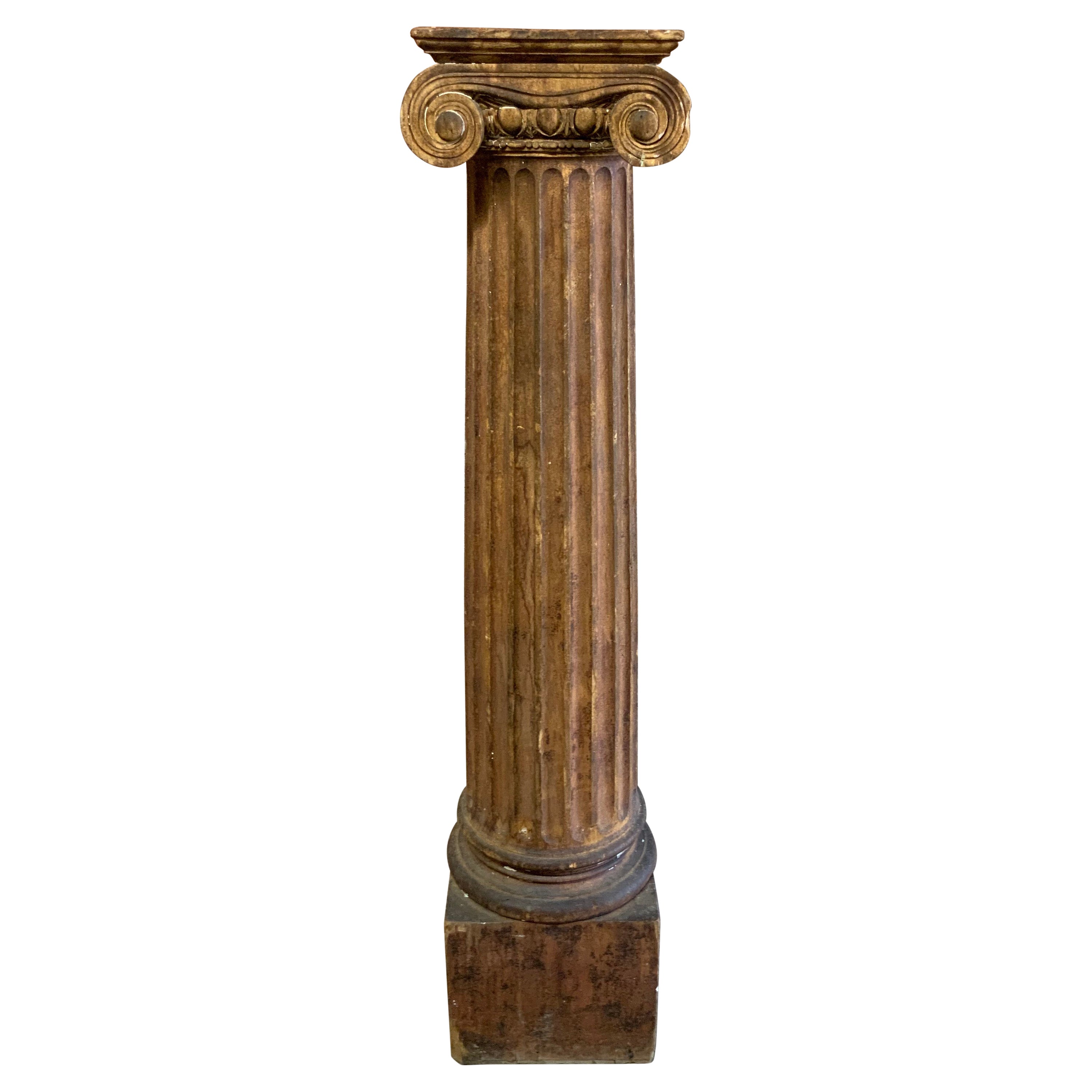 Carved Victorian Era Wood Fluted Ionic Column at 1stDibs victorian
