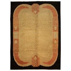 Large Chinese Peking Wool Driftwood/Beige Antique Carpet, ca. 1920