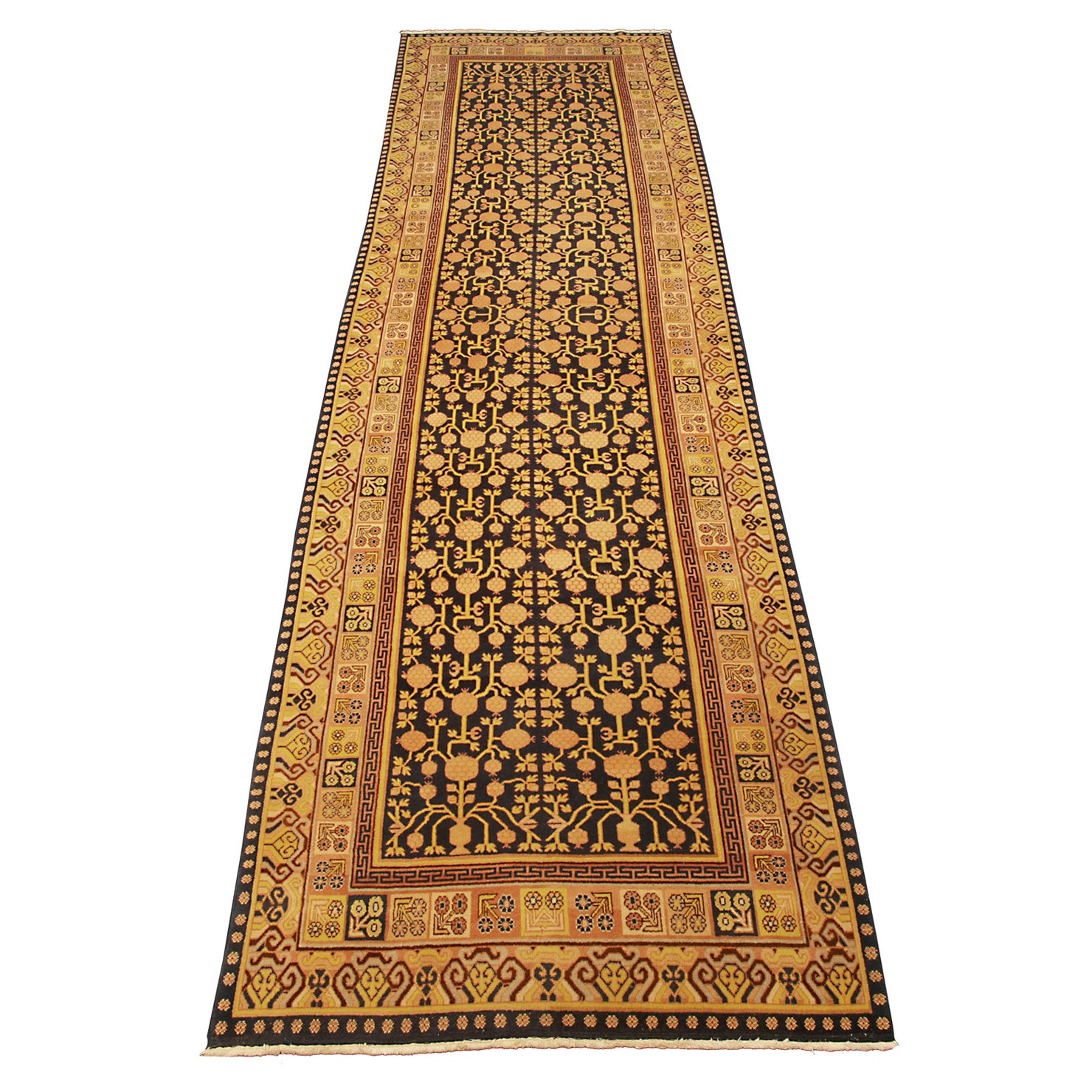 Antique Kalleh Khotan Wool Carpet East Turkistan, ca. 1920 For Sale