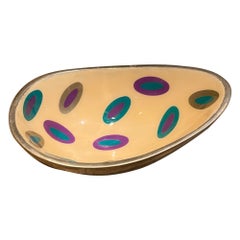 by Sunpharma Abstract Dotted Blue Pills on Enamel Oval Catch All Meds Bowl India