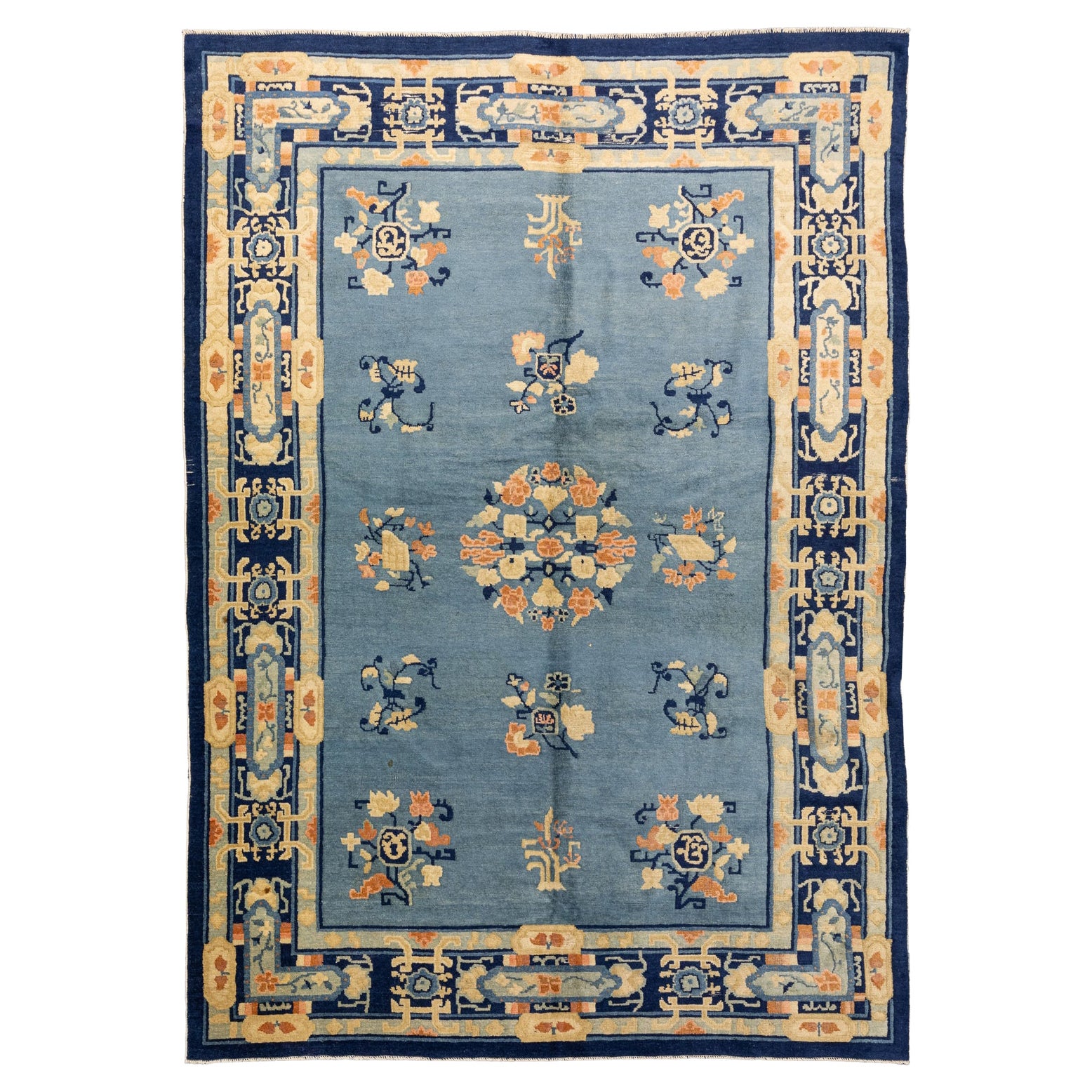 Chinese Peking Rug Light Blue