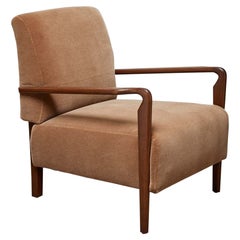 Mohair and Oak Niguel Lounge Chair by Lawson-Fenning