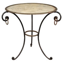 Used French Mid Century Wrought Iron Side Table