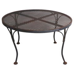 Wrought Iron Coffee Cocktail Table by Woodard