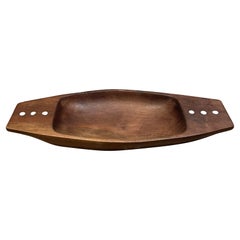 Manner of William Spratling Minimalist Catch All Wood Tray Dish Mexico 1960s