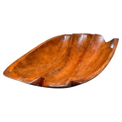 Sculptural Free Form Wood Fruit Bowl Organic Modern from Mexico, 1970s