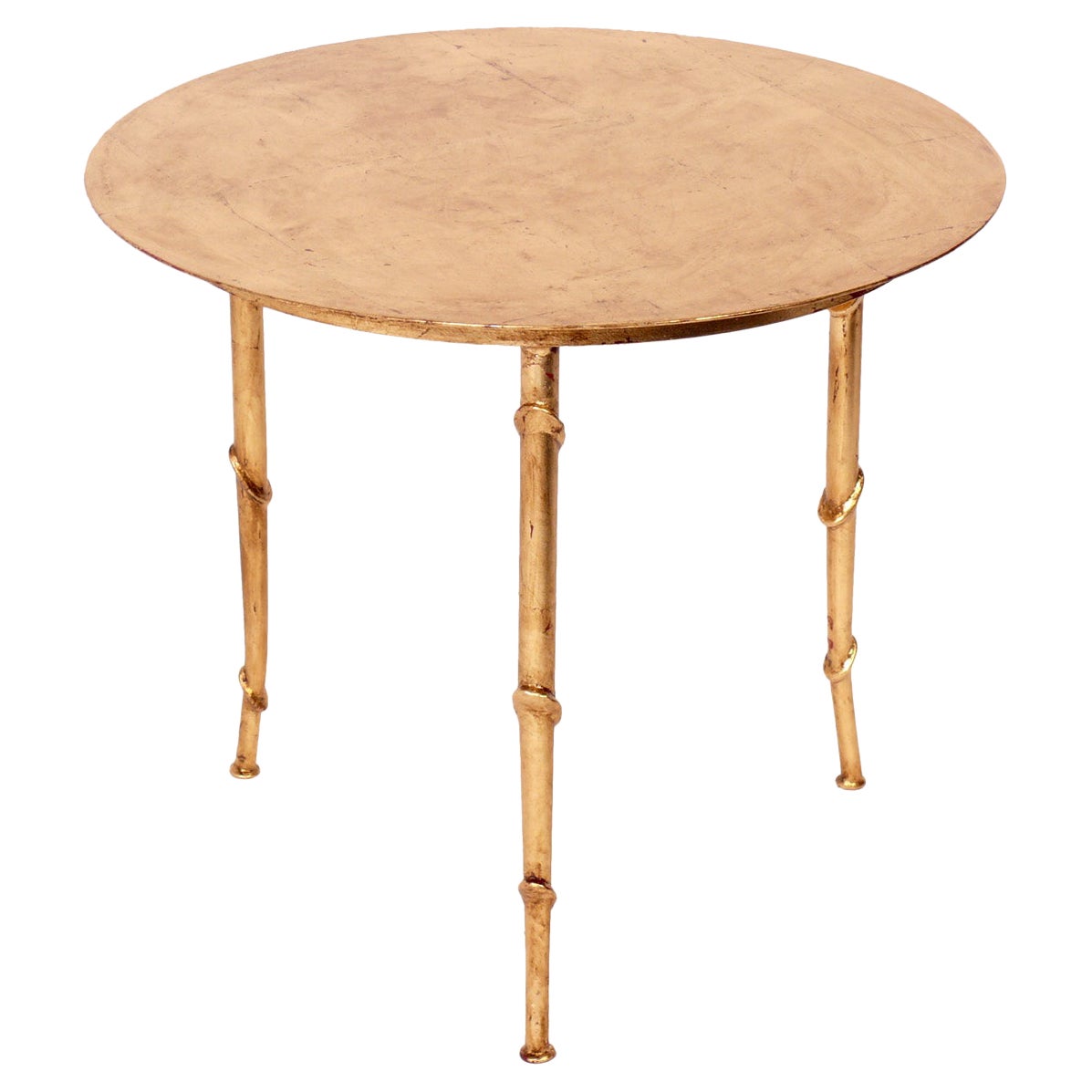 Table d'appoint en métal doré  en vente