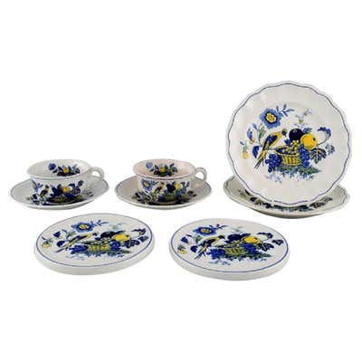 12 Coalport Green Raised Paste Gold and Hand Painted Bird Reserves and ...