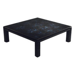 Shell Coffee Table with Bronze Patina Brass Accents by R & Y Augousti