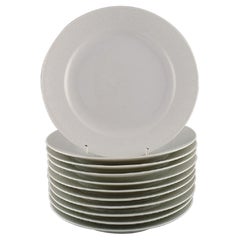 Royal Copenhagen, Salto Service, White, 11 Lunch Plates, 1960s