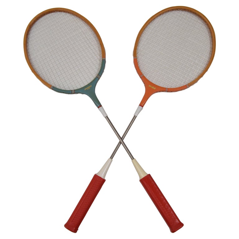 Pair of Vintage Badminton Rackets, circa 1980's For Sale at 1stDibs