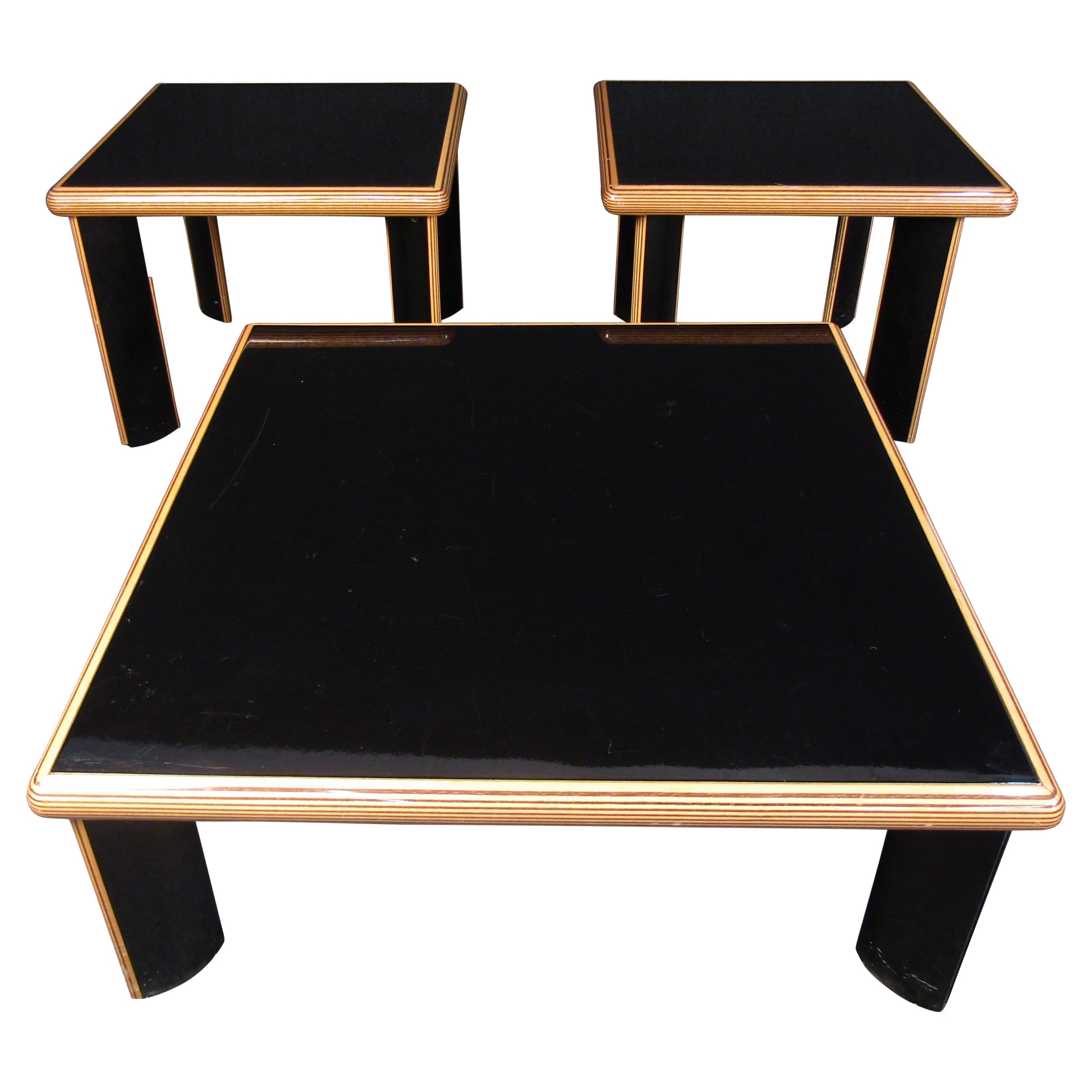Elegant Mid-Century Italian Table Set For Sale