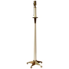 Mid-Century American Modern Tall Brass Table Lamp with Star Base