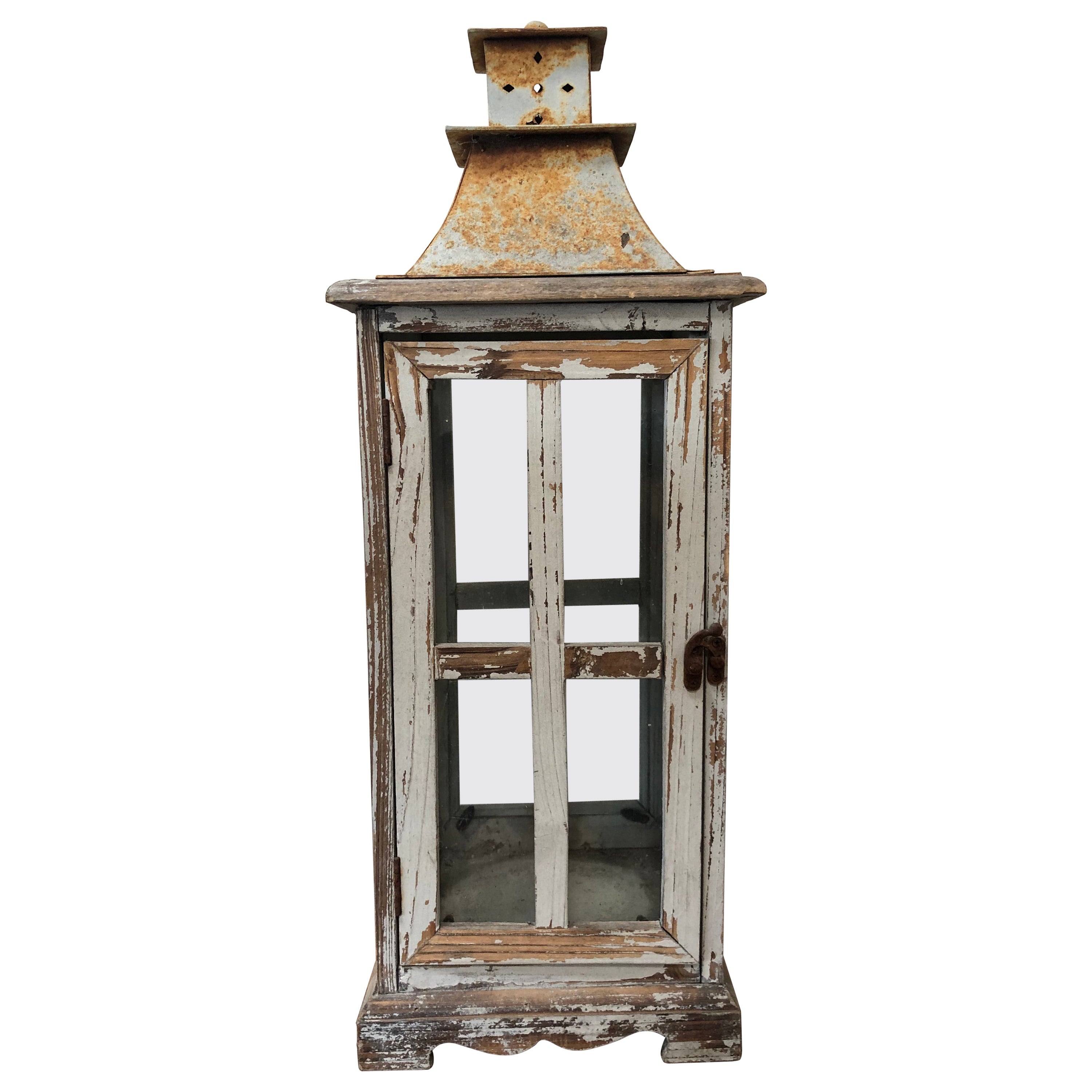 Vintage Wood Large Lantern