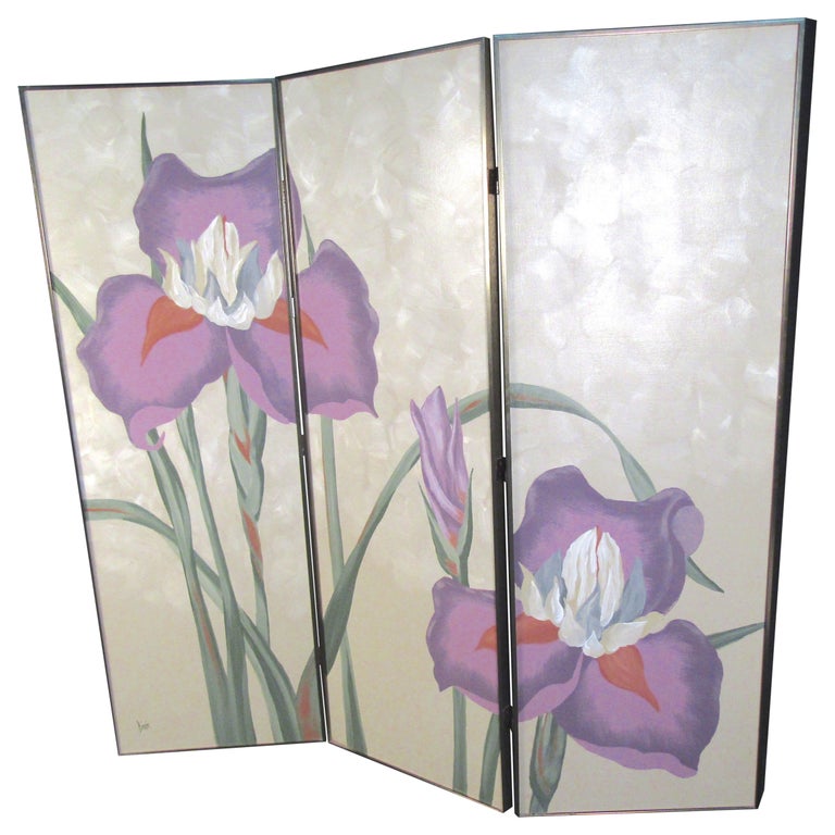 Vintage HandPainted Room Divider For Sale at 1stDibs painted room