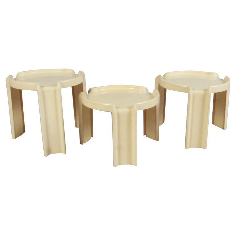 Vintage Nesting Tables by Giotto Stoppino for Kartell, 1970s at 1stDibs