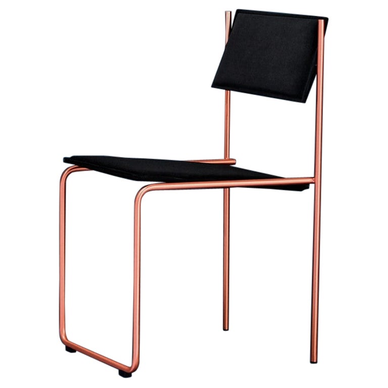 Trampolín Chair, Black & Copper by Cuatro Cuatros