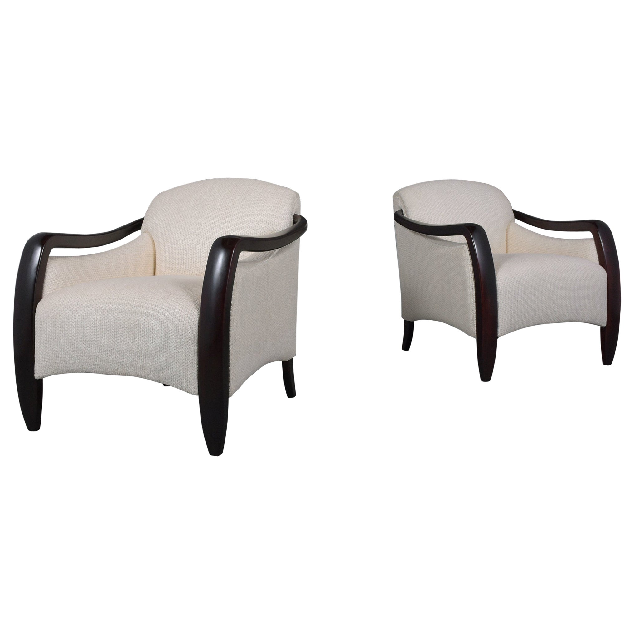 Tapered Single Donghia Art Deco Inspired Lounge Chair at 1stDibs