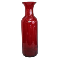 Vase en verre architectural Blenko Tangerine de Wayne Husted