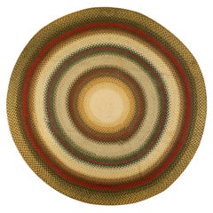 Antique Round Braided Rug  11'0" x 11'0"