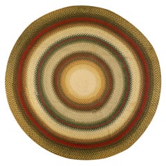 Antique Round Braided Rug  11'0" x 11'0" 