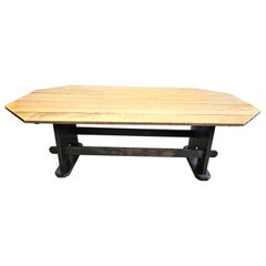 Country Farm Dining Table Tiger Maple