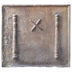 17th-18th Century French Louis XIV 'Saint Andrew's Cross' Fireback / Backsplash