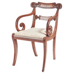 Fine Regency Mahogany Elbow / Desk Chair