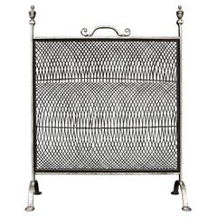 Classical Firescreen with Polished Steel Frame