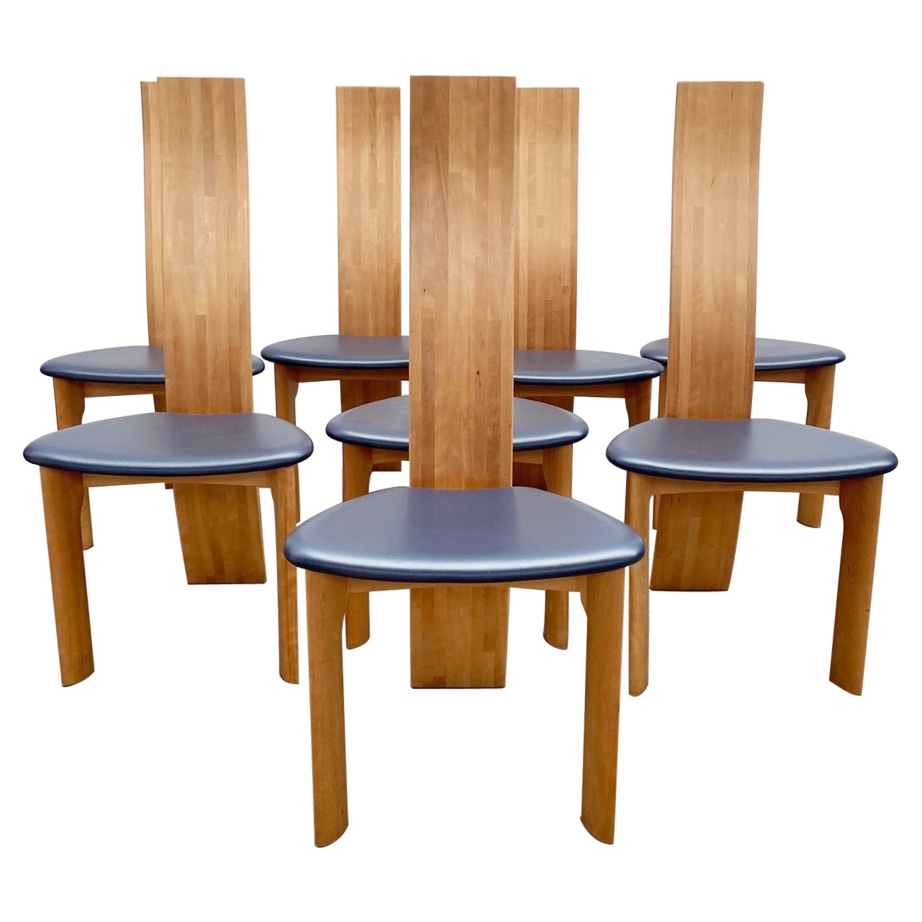 Set of 8 Dining Chairs Model ''Iris'' by Van Den Berghe Pauvers, Belgium, 1960s