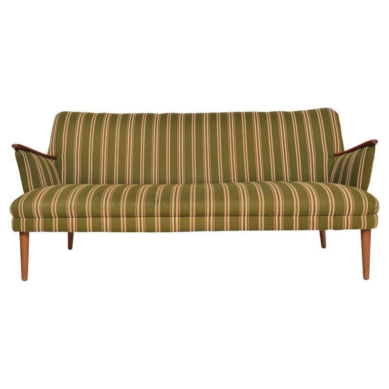 Green White Striped Sofa Baci Living Room