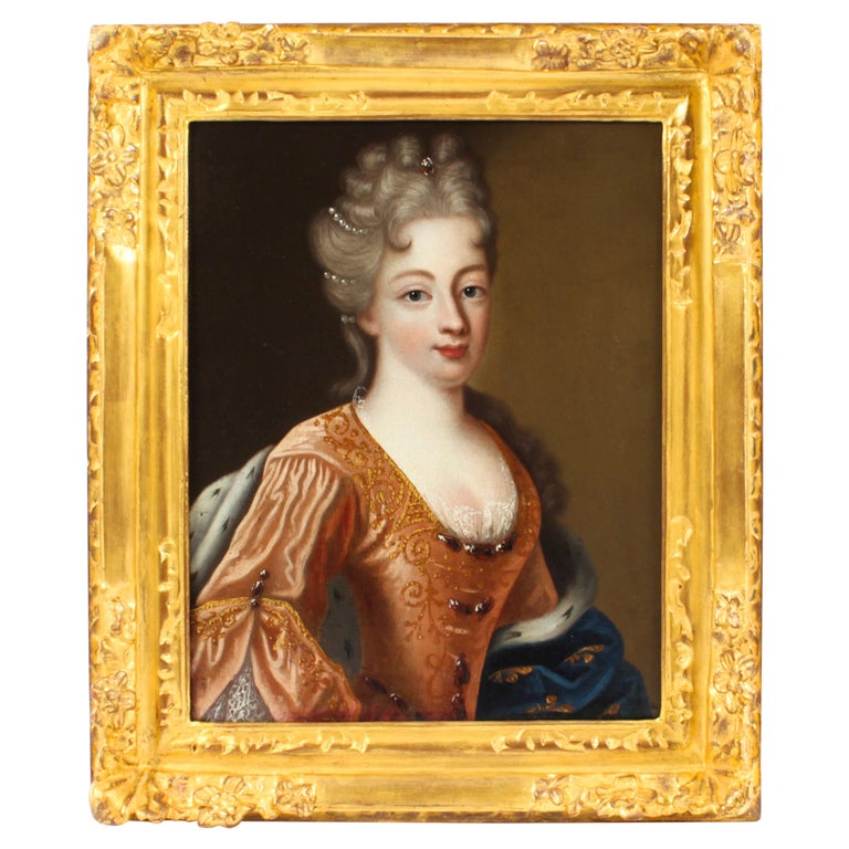 Antique French School Oil on Canvas Portrait of a Lady 18th Century at ...