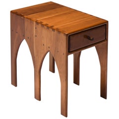 Studio Furniture American Craft Side Table with Drawer on Each Side