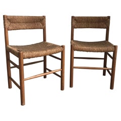 Pair of "Dordogne" Chairs by Charlotte Perriand for Sentou, 1950s