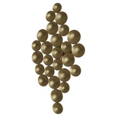21st Century Grapes Wall Lamp Gold-Plated Brass Silk by Creativemary