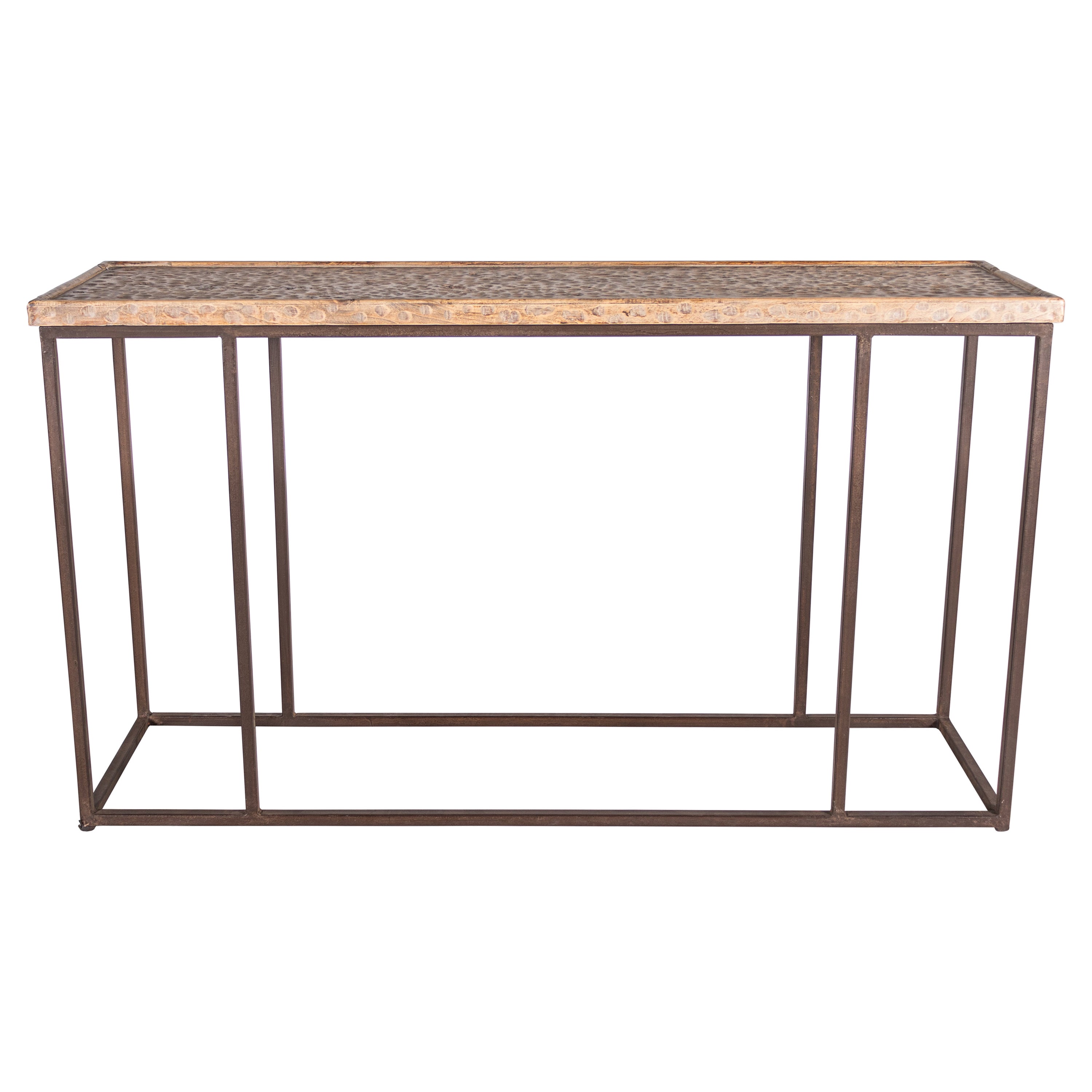 Steel Base Console with "Cat's Tongue" Design Top
