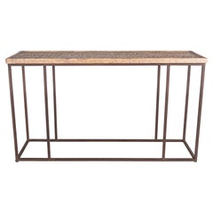 Steel Base Console with "Cat's Tongue" Design Top