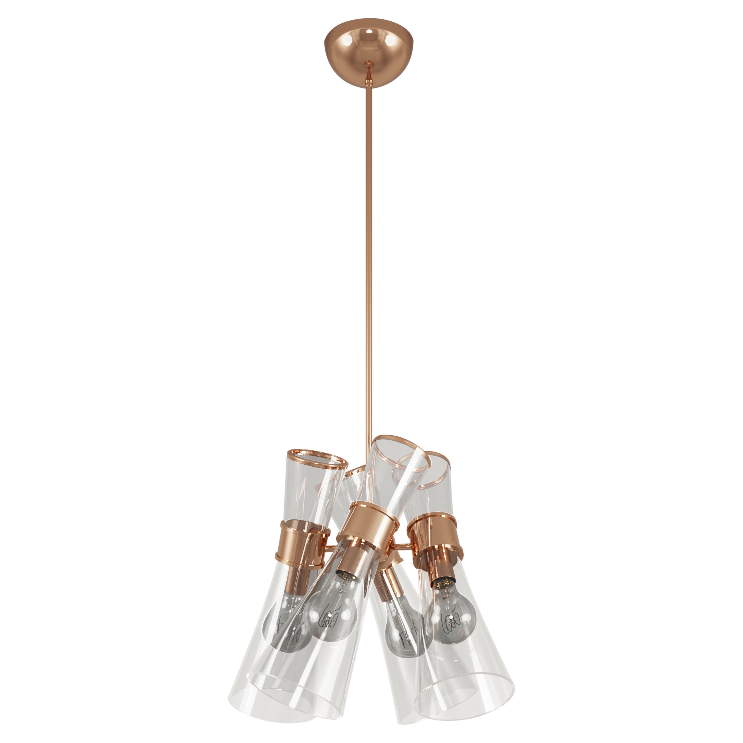 21st Century Mitte II Suspension Lamp Brass Glass