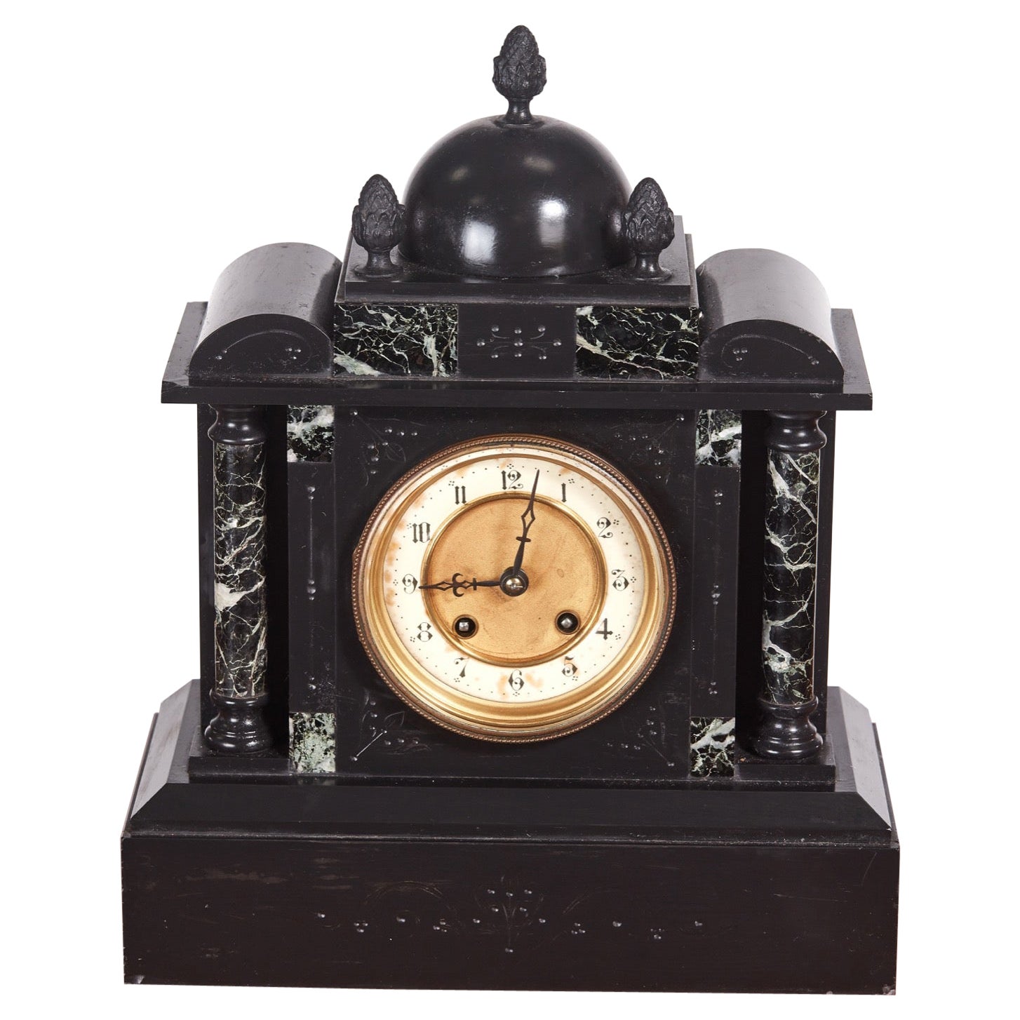 Antique Eastlake Victorian EN Welch MFG Co 8 Day Walnut Mantel Parlor