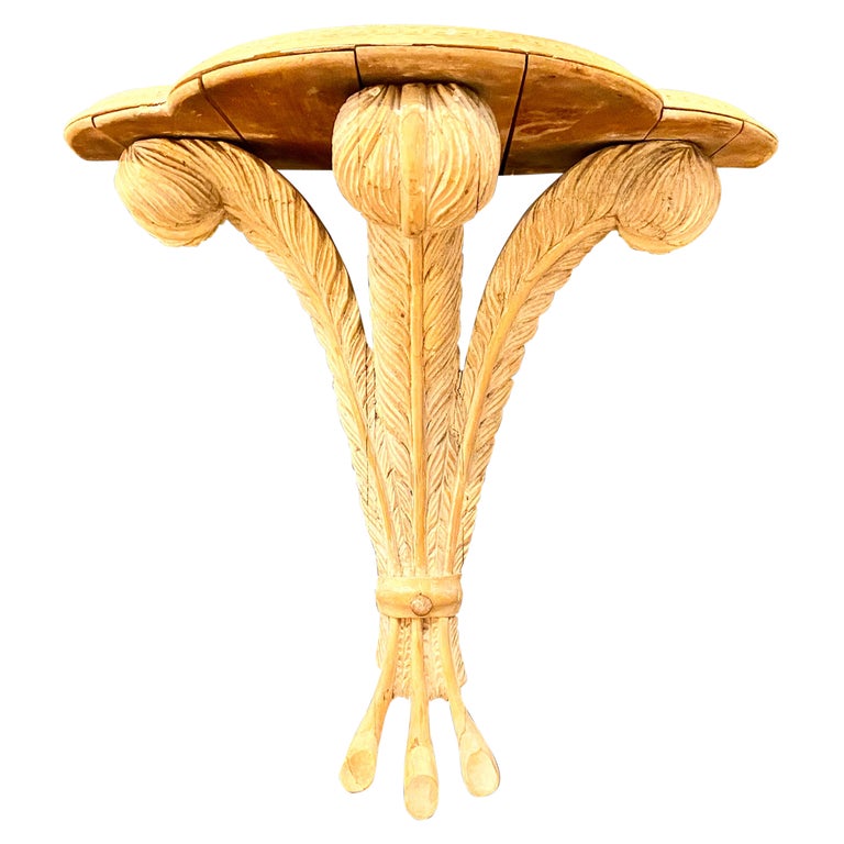 French Prince of Wales Feather Bracket, Style of Maison Jansen For Sale ...