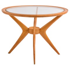 Table basse italienne en bois de bouleau du milieu du siècle pour Cassina, années 1950